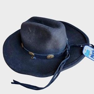 BULLHIDE Run A Muck Wool Cowboy Fedora Hat Black NEW Western Rodeo Rancher Small